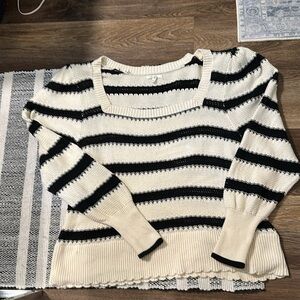 Maurices sz XXL Striped Black and White Sweater